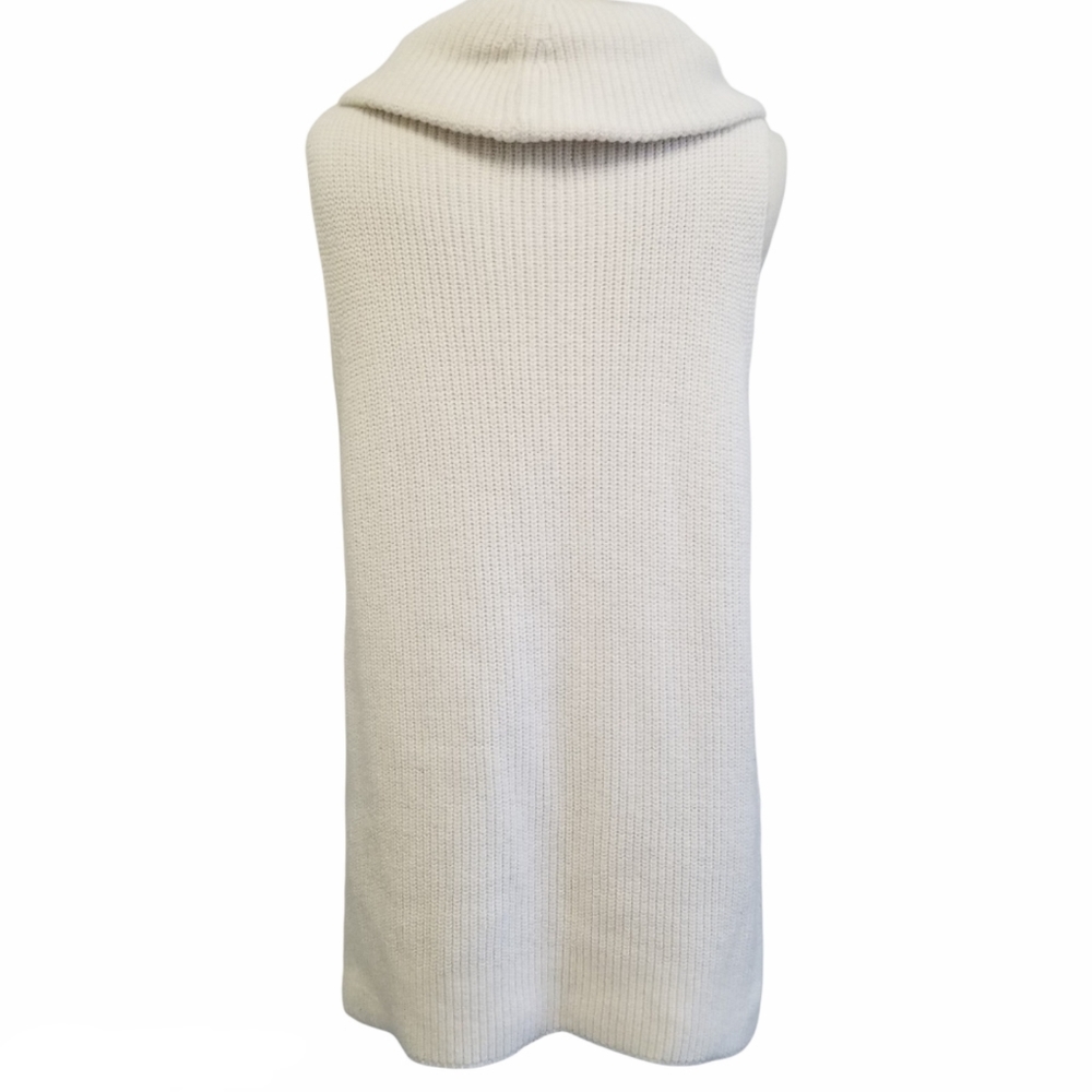 LOU & GREY White Sleeveless Cowl Neck Knit Top S - Picture 5 of 8